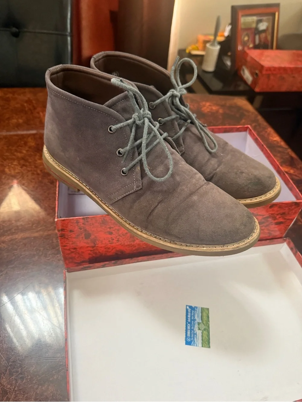 Men's Brown Suede Chukka Boots - Lace-Up Casual Boots